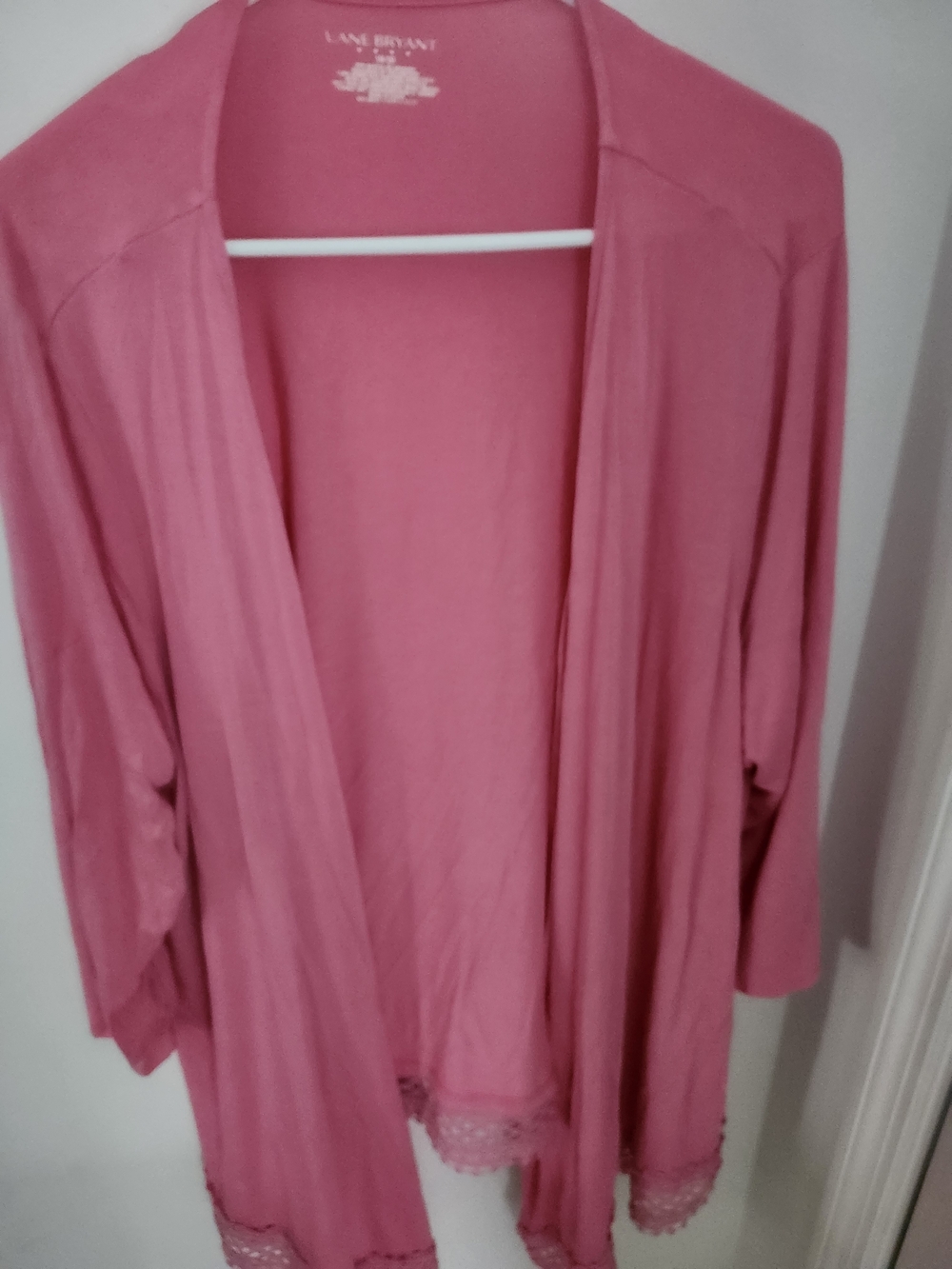 Lane Bryant Pink Open-Front Women's Sweater Cardigan